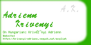 adrienn krivenyi business card